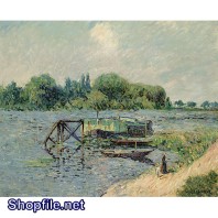 Tranh sơn dầu dòng sông ôn hòa